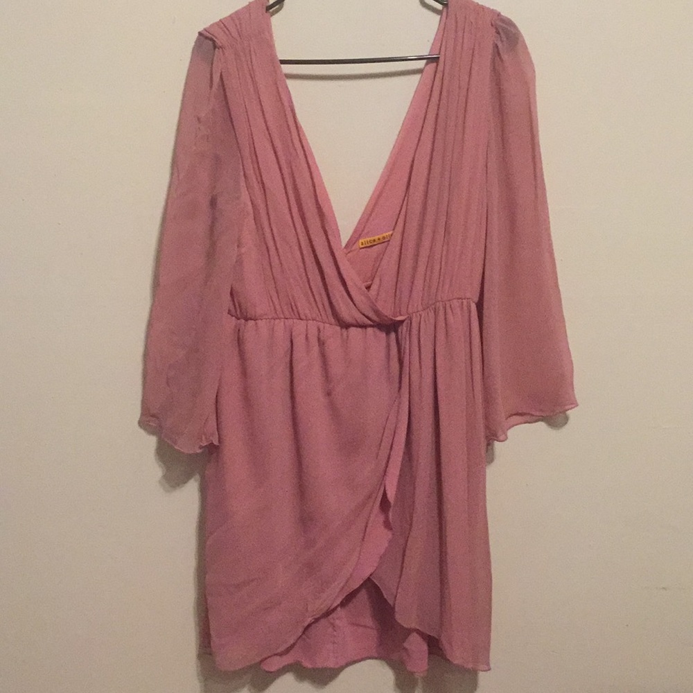 Chiffon pink flow dress